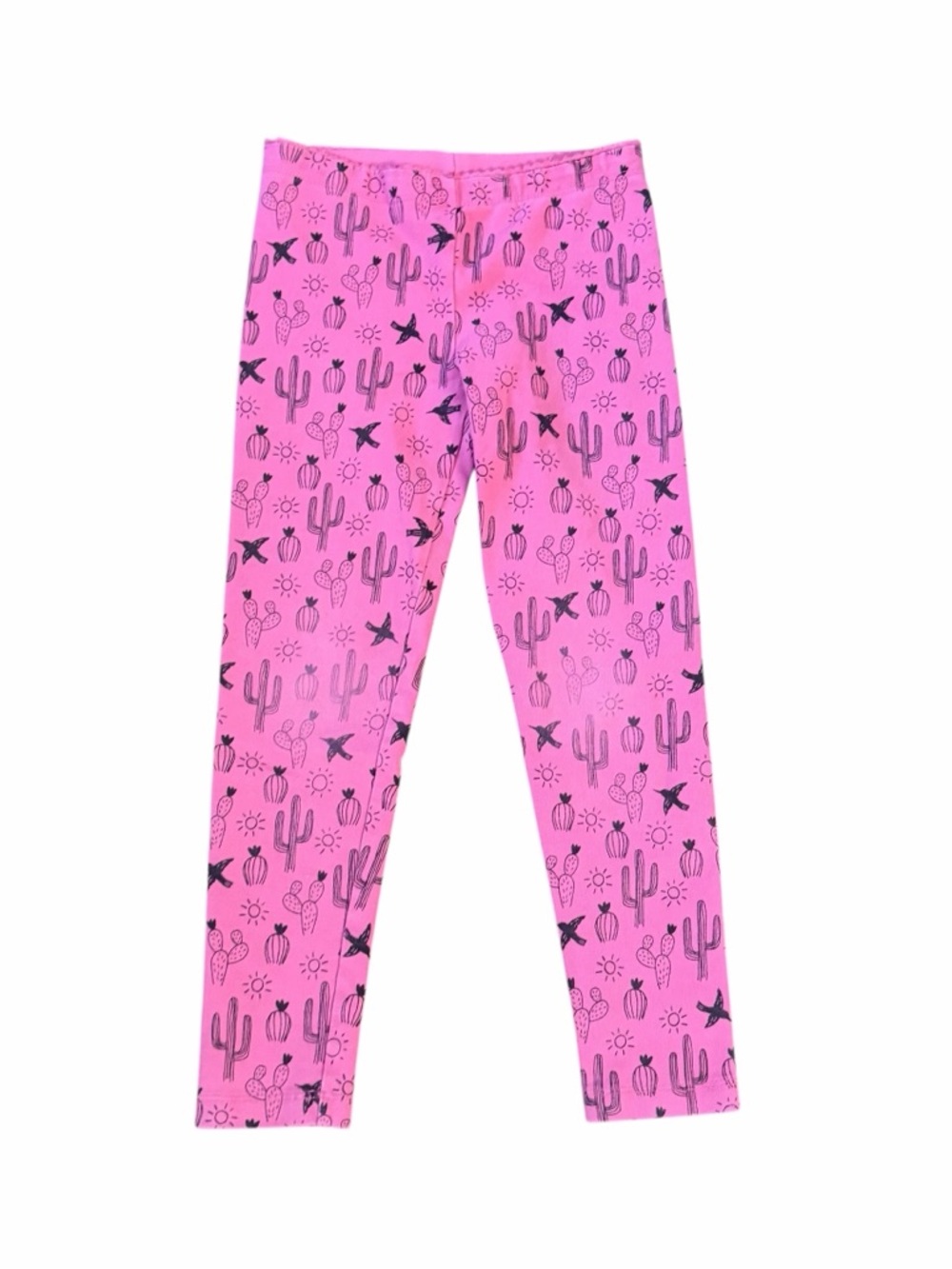 Tea Collection Pink Cactus Print Girls' Leggings